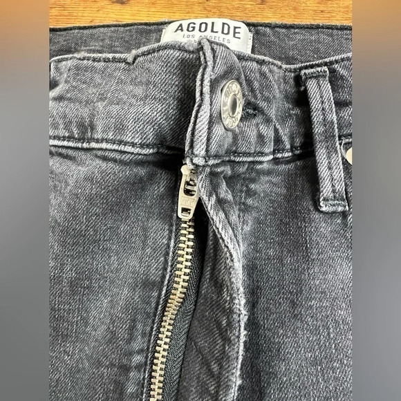 AGOLDE Womens Feel Good High Waist Distressed Ankle Skinny Jeans Size 31 - Picture 13 of 14